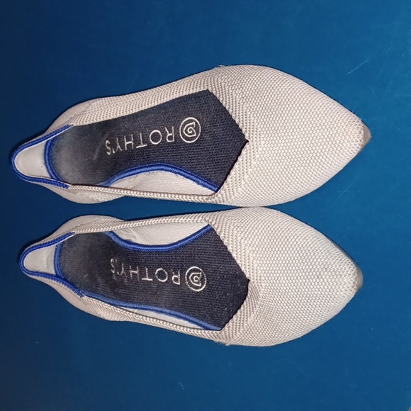 Rothy's Women's Knit The Point Cloud Birdseye Slip-On Flat Shoes Gray Size 6.5 - Picture 2 of 10